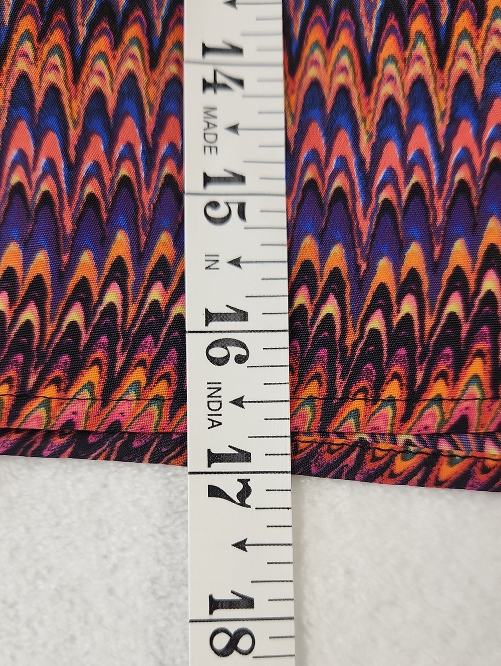 Kensie Mini Skirt Multicolor Zig Zag Pattern and Elastic Waistband Size M - Picture 8 of 16